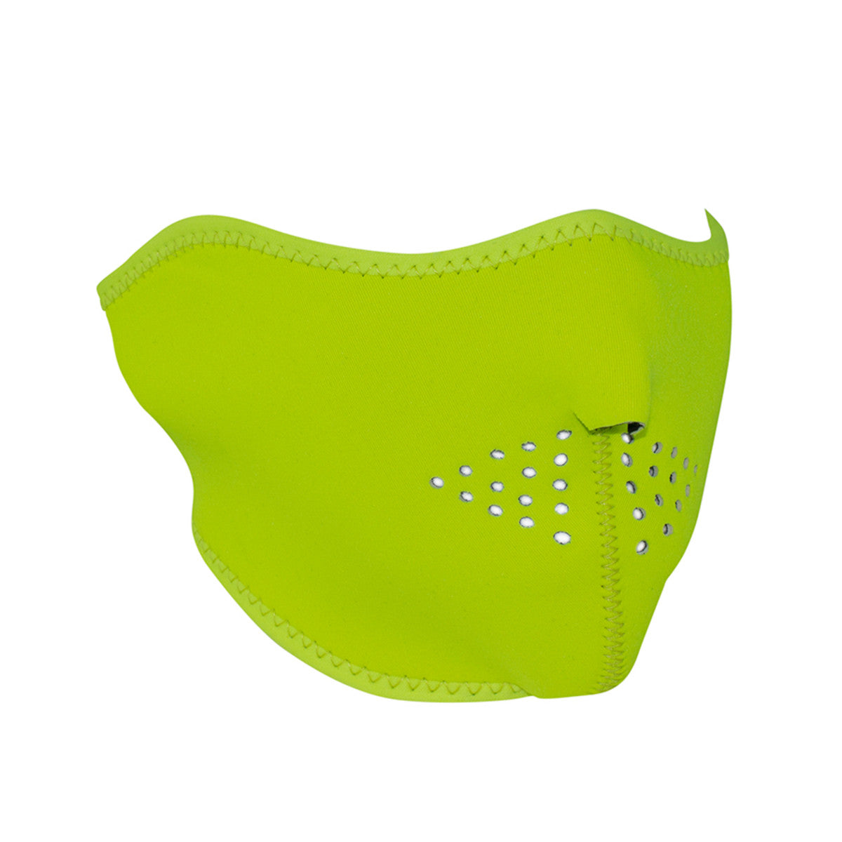 High-Visibility Lime Neoprene Half Face Mask