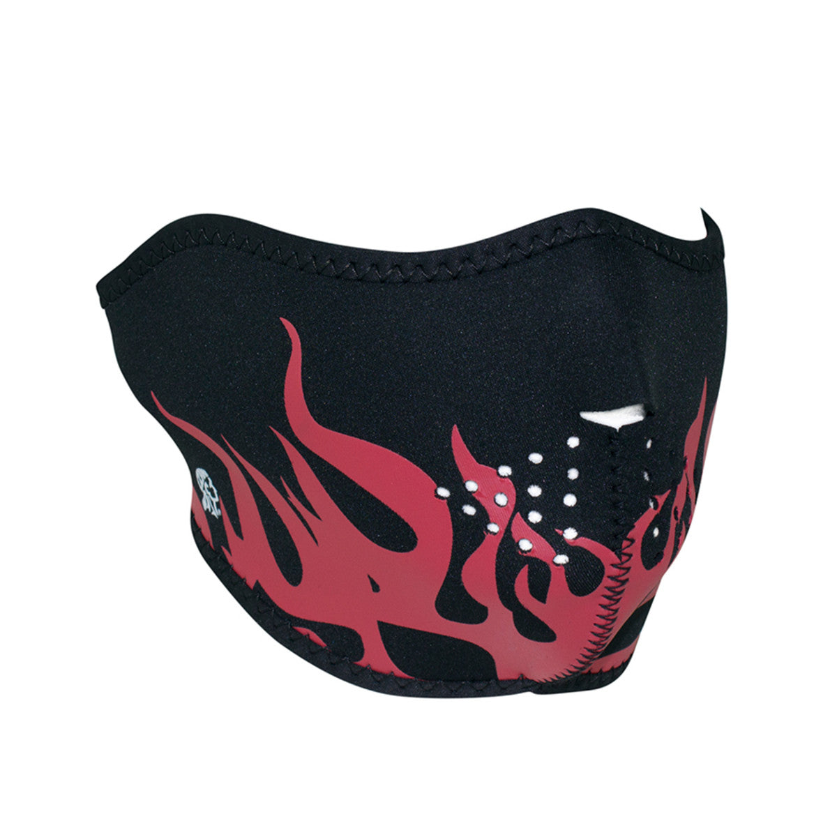 Red FlamesNeoprene Half Face Mask