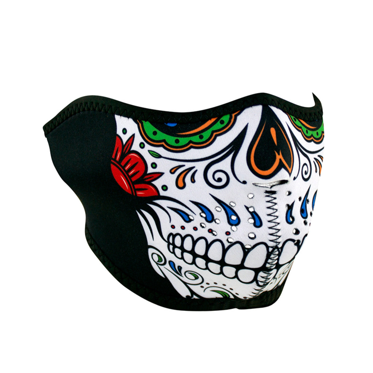 Muerte Skull Neoprene Half Face Mask