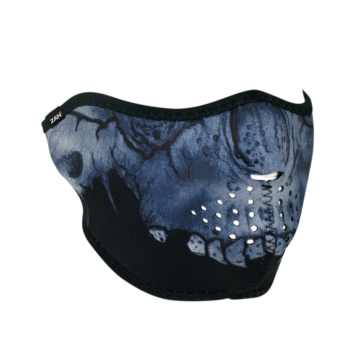 Midnight Skull Neoprene Half Face Mask