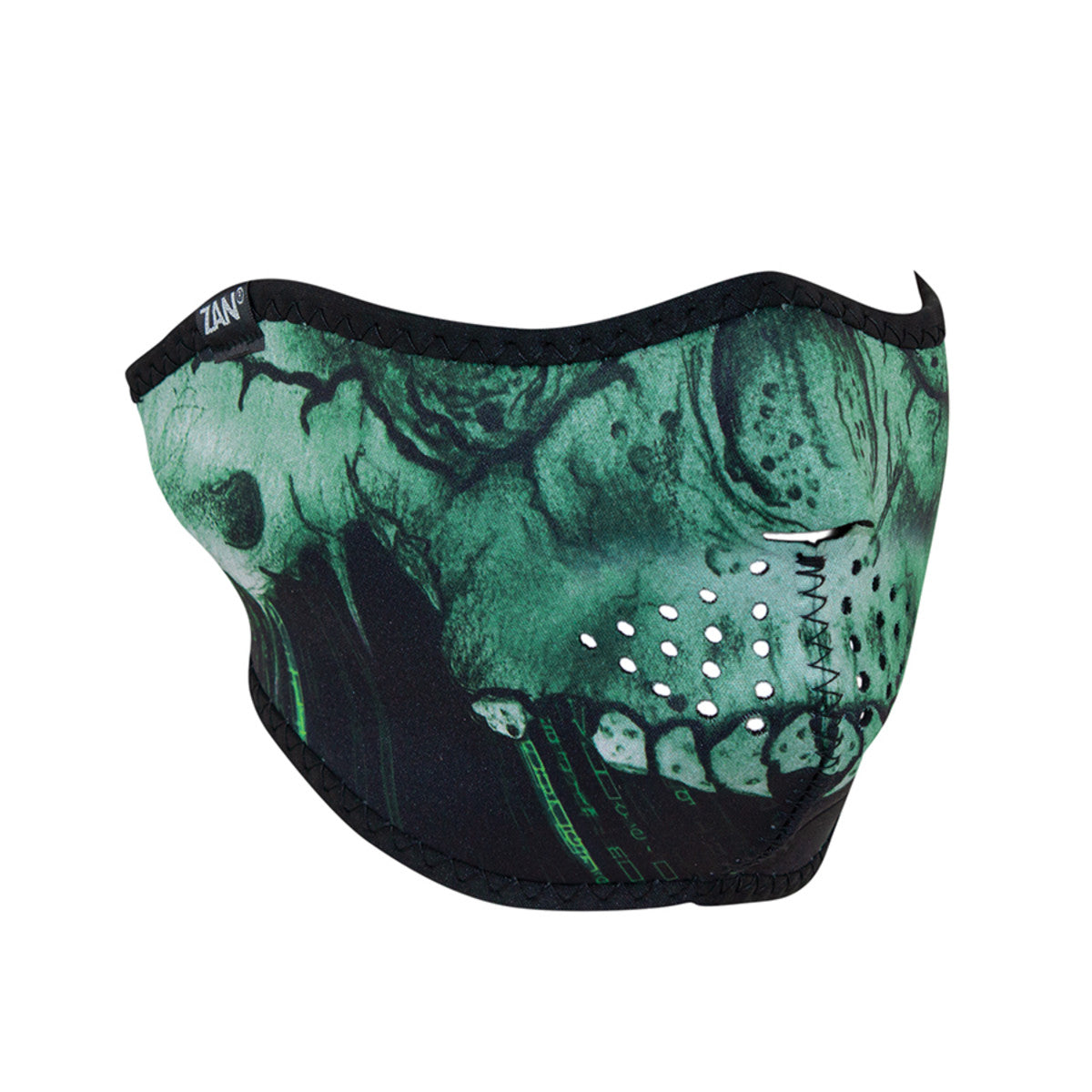 Cyber Skull Neoprene Half Face Mask