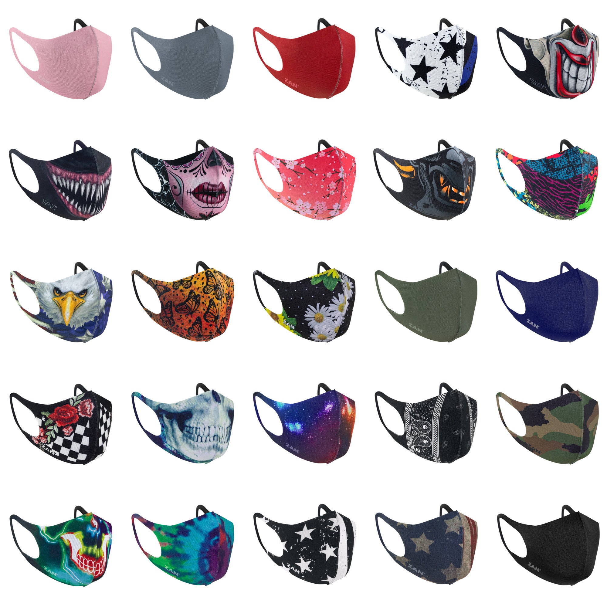 ZANheadgear Lightweight Neoprene Face Mask (2 Pack)