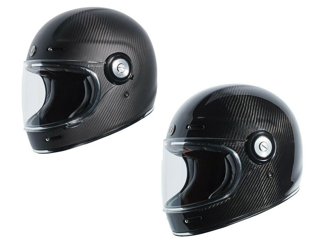 Torc T-1C Carbon Fiber Black Retro Full Face Motorcycle Helmet (2 Options)