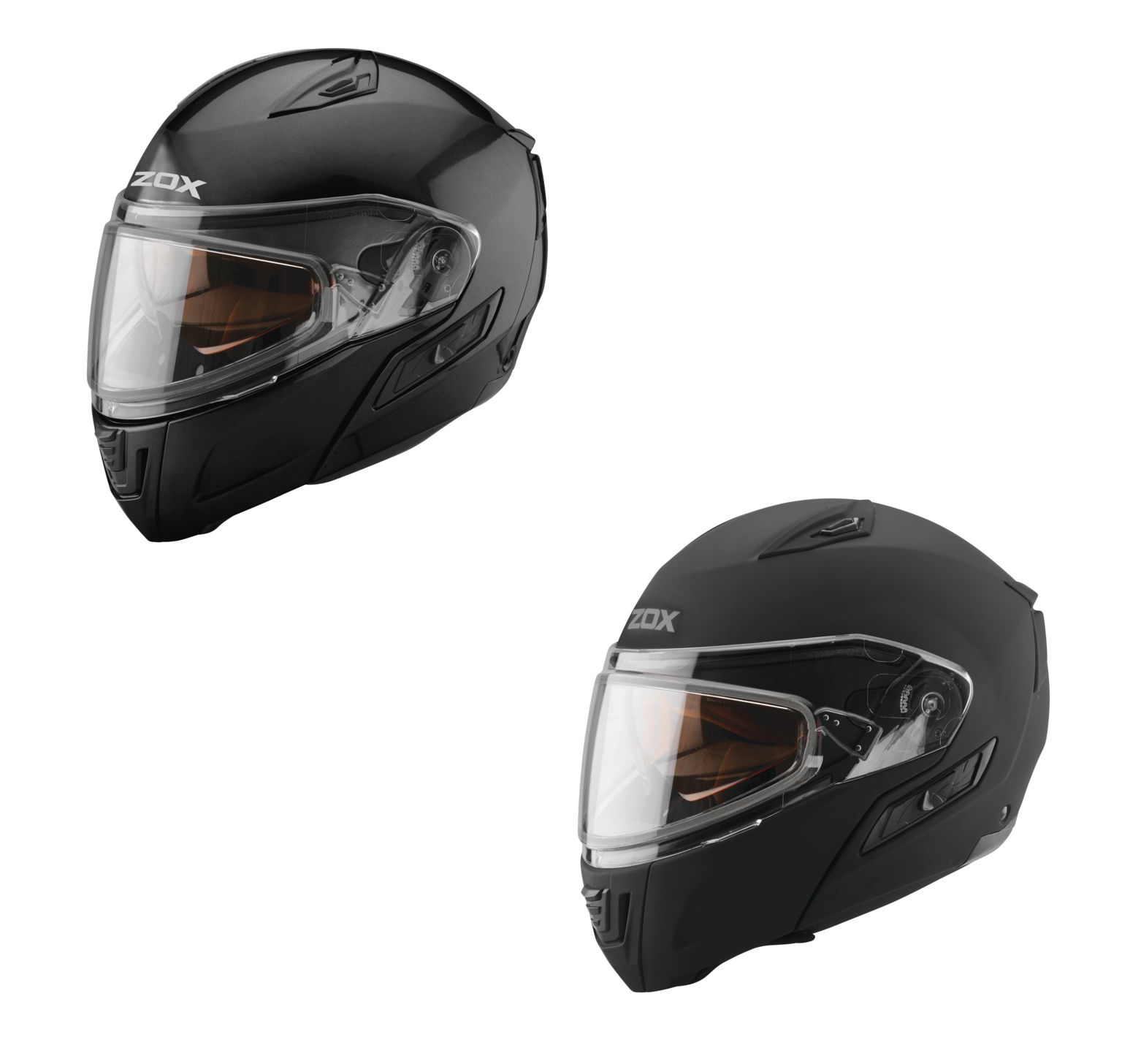 Zox Condor SVS Black Double Faceshield Modular Snowmobile Helmet (2 Colors)