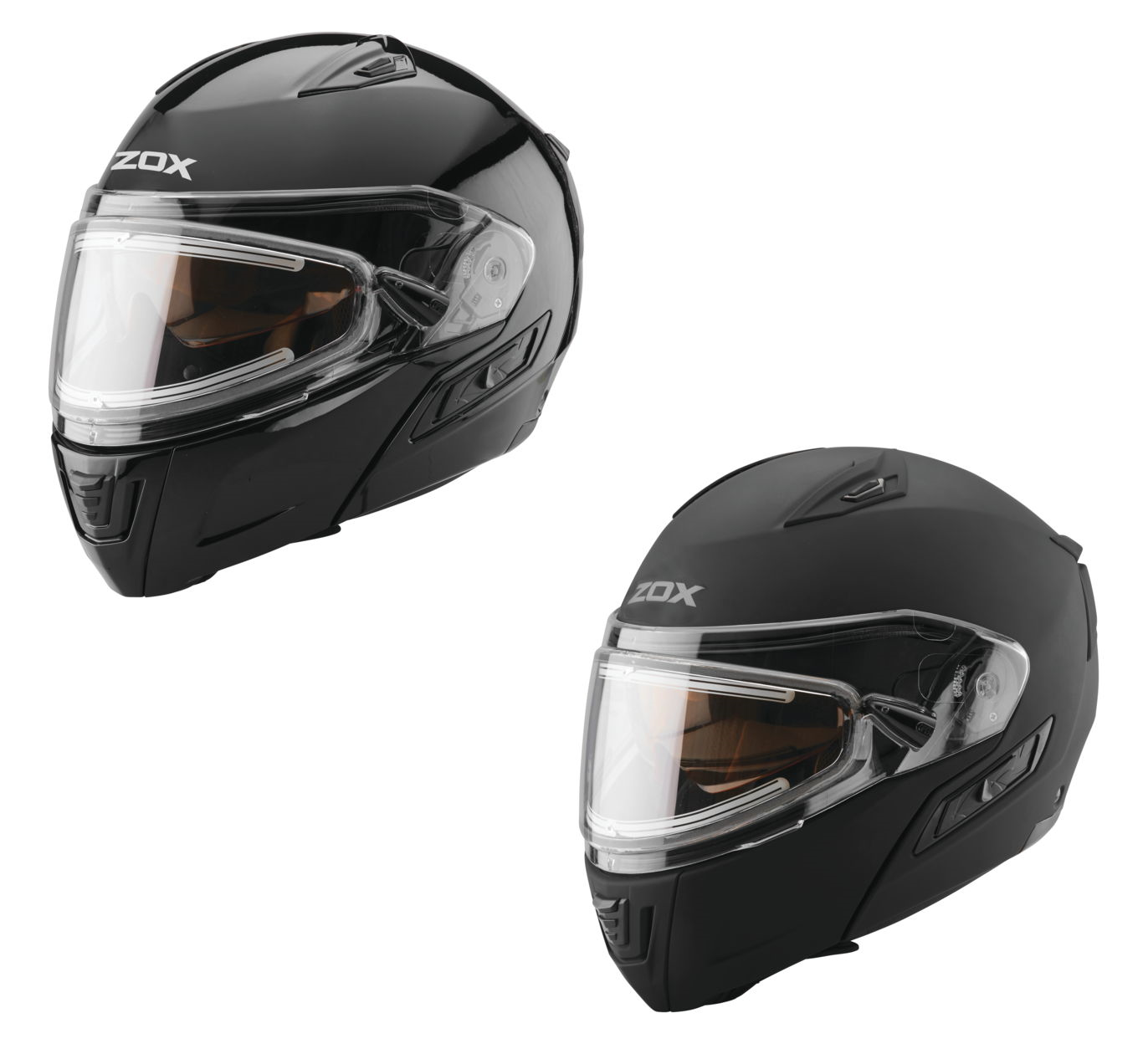 Zox Condor SVS Black Electric Faceshield Modular Snowmobile Helmet (2