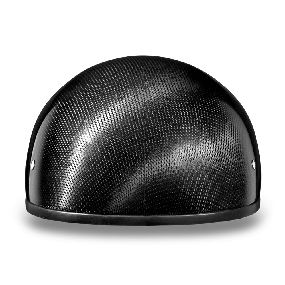 Daytona Grey Carbon Fiber Skull Cap Half Motorcycle Helmet (No Visor) (2XS - 2XL)