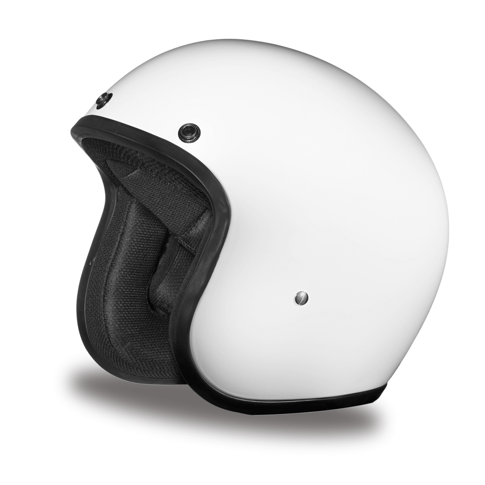 Daytona Cruiser Hi Gloss White Open Face Motorcycle Helmet (2XS - 4XL)