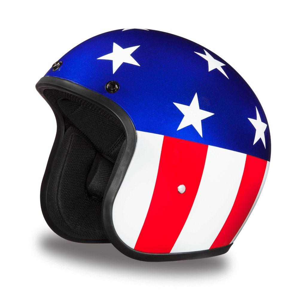 Daytona Cruiser Captain America Easy Rider Open Face Motorcycle Helmet (XS - 2XL)