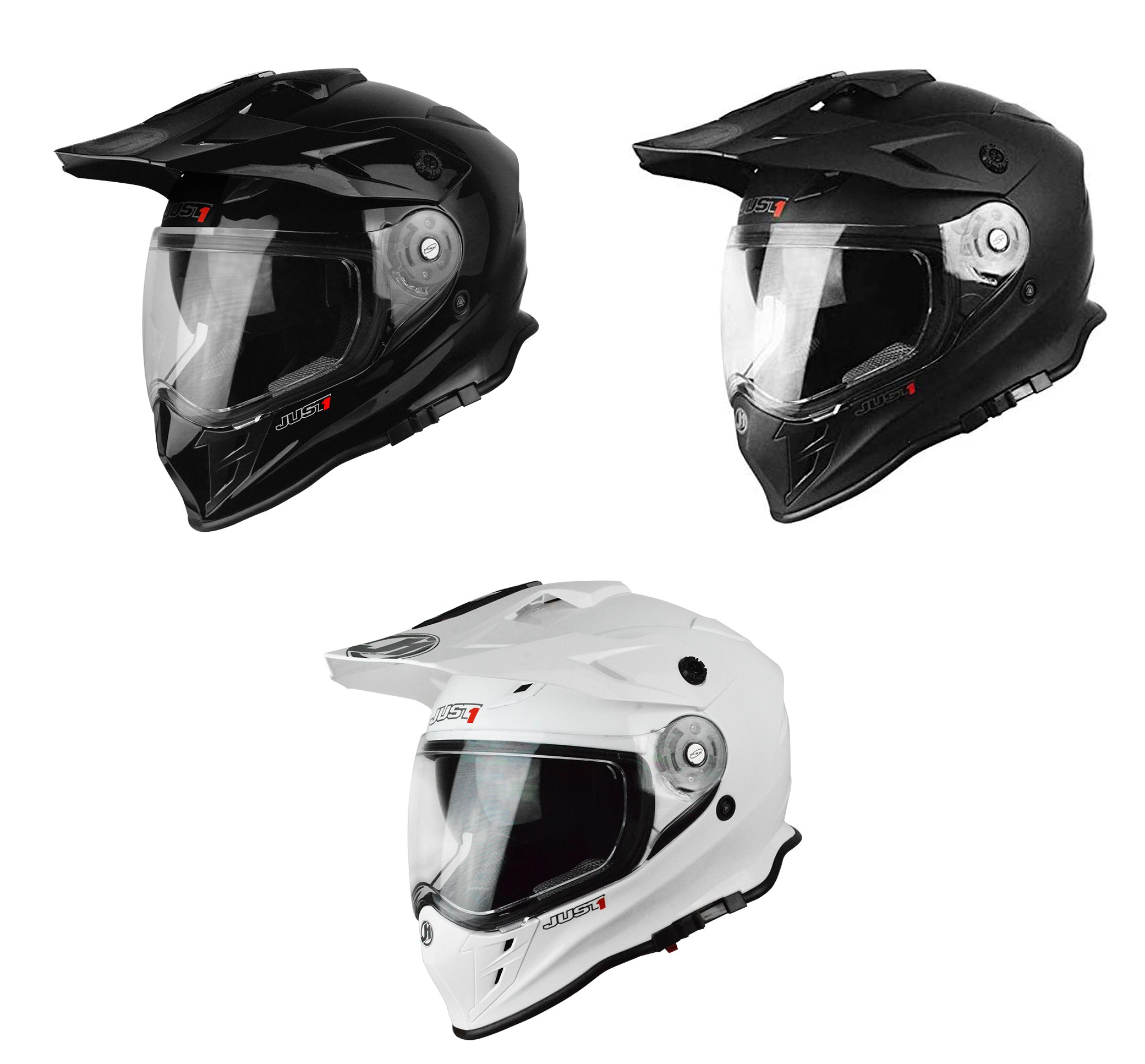 Just1 J34 Pro ABS Adult Solid Dual Sport Helmet Three Styles XS XXL