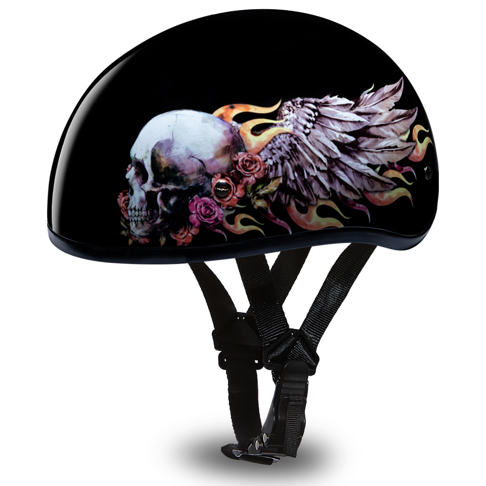 Daytona Wings Skull Cap Half Motorcycle Helmet (2XS - 2XL)