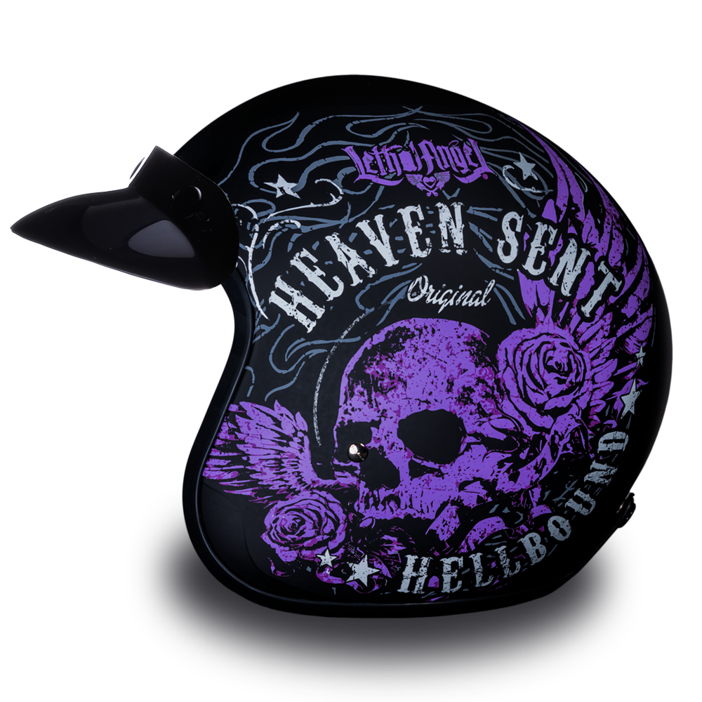 Daytona Cruiser Heaven Sent Open Face Motorcycle Helmet