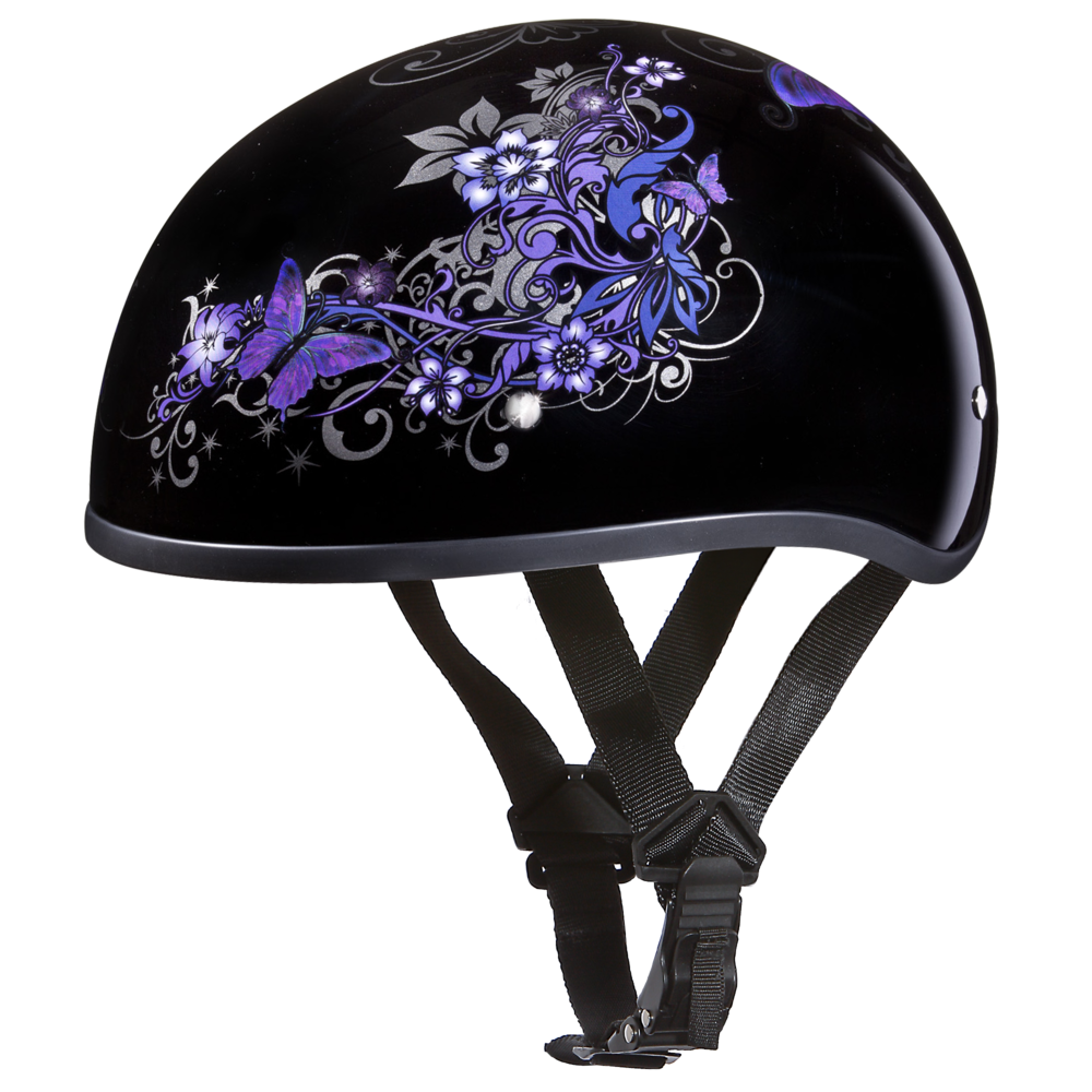 Daytona Women's Skull Cap Butterfly Half Helmet, 2XS Daytona Women's Skull Cap Butterfly Half Helmet, 2XS