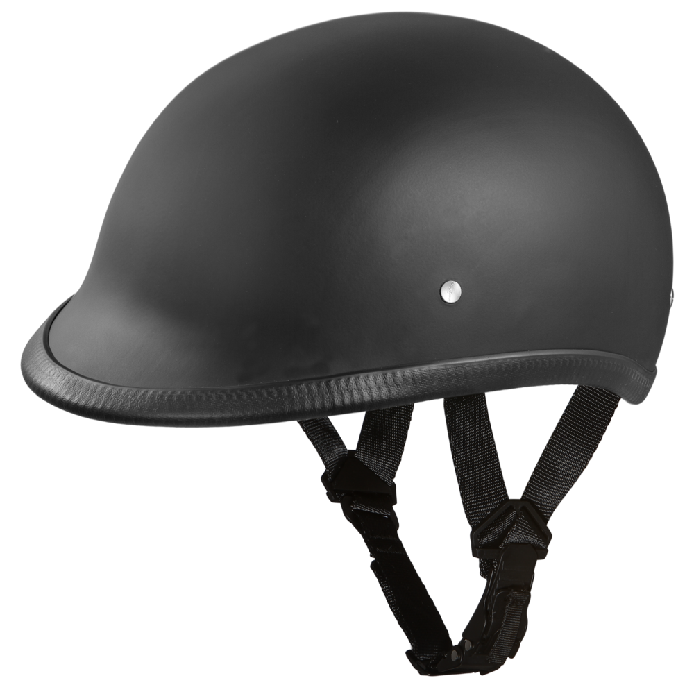 Daytona Hawk Dull Black Polo Jockey Motorcycle Helmet