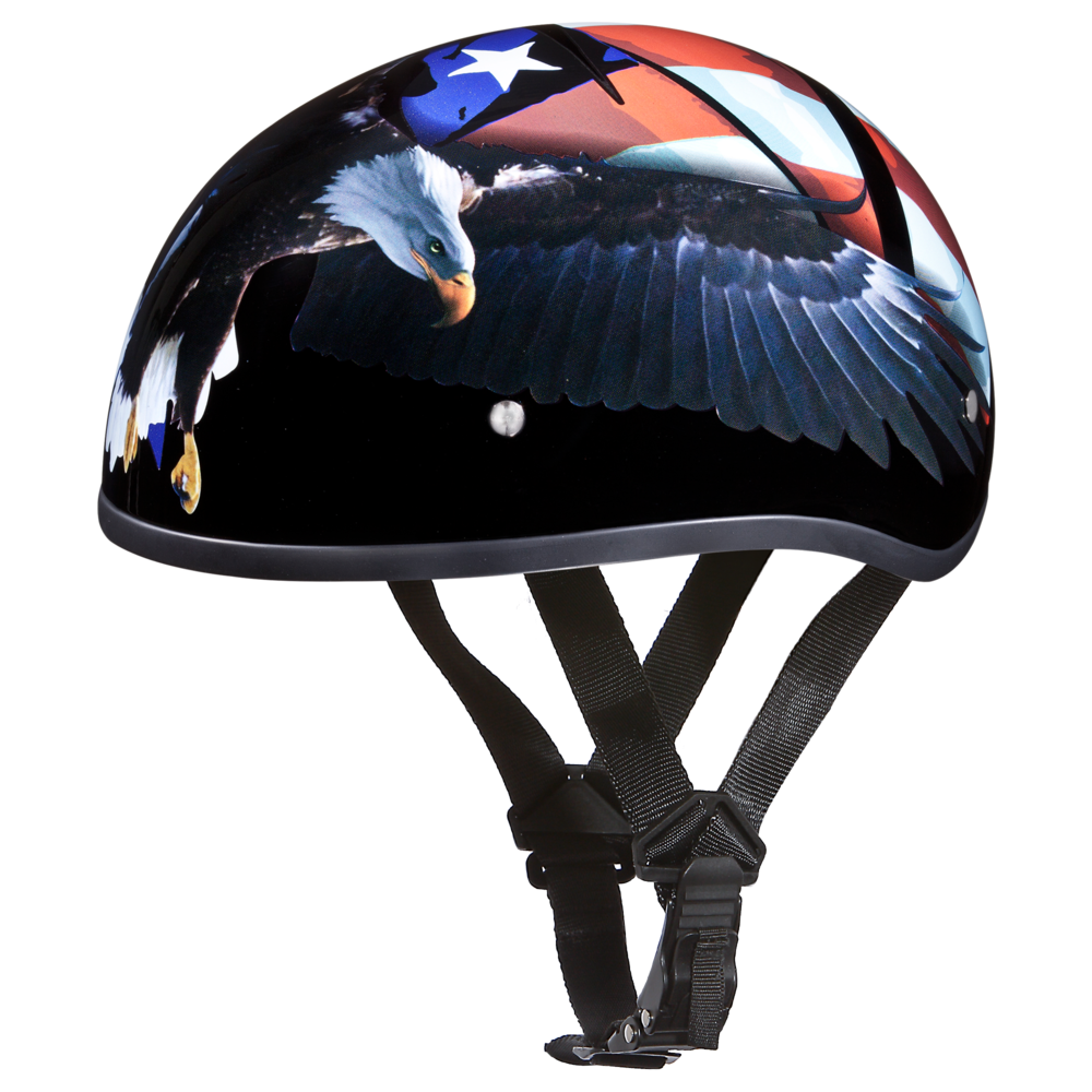 Daytona Freedom Skull Cap Half Motorcycle Helmet (2XS - 2XL)