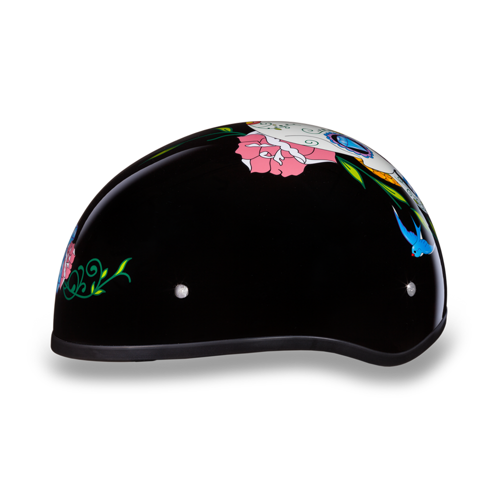 Daytona Diamond Skull Cap Half Motorcycle Helmet (2XS - 2XL)