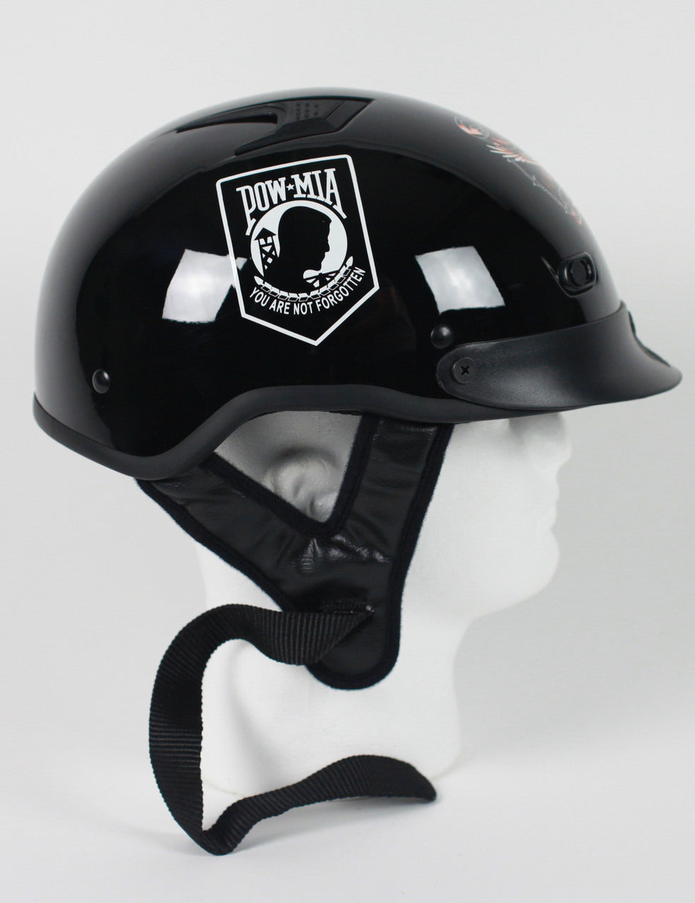 Rodia POW MIA Vented Half Motorcycle Helmet