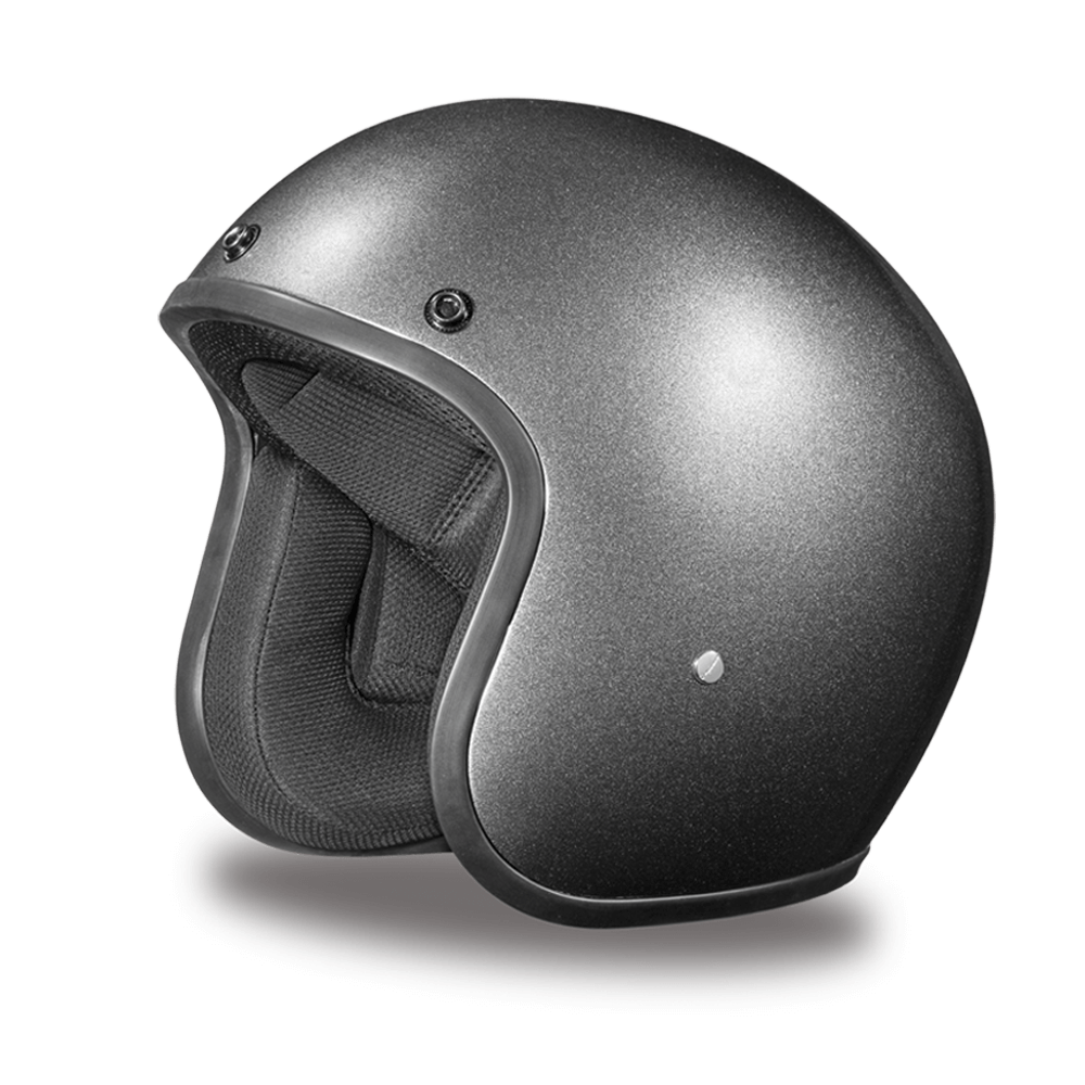 Daytona Cruiser Gun Metallic Grey Open Face Motorcycle Helmet (2XS - 4XL)