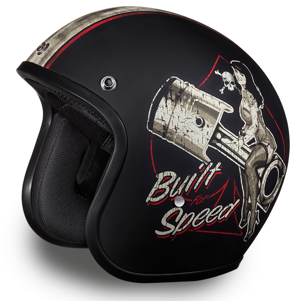 Daytona Cruiser Built For Speed Open Face Motorcycle Helmet (XS - 2XL)