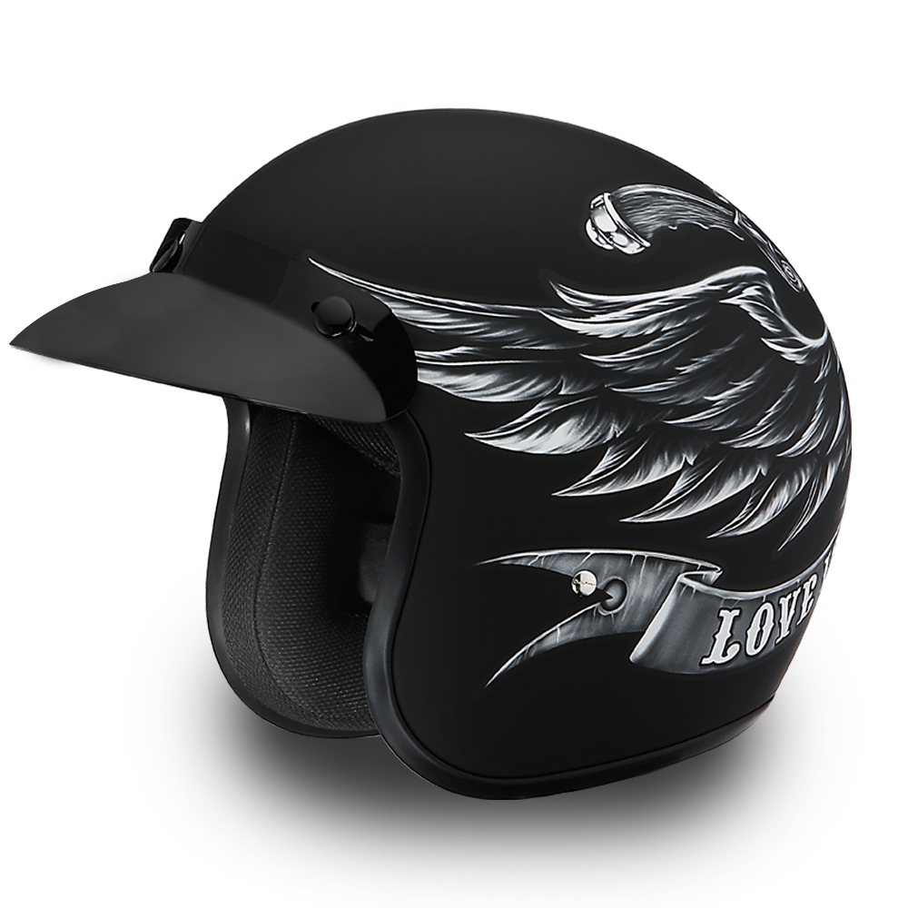 Daytona Cruiser Love It Or Leave It Open Face Motorcycle Helmet (XS - 2XL)