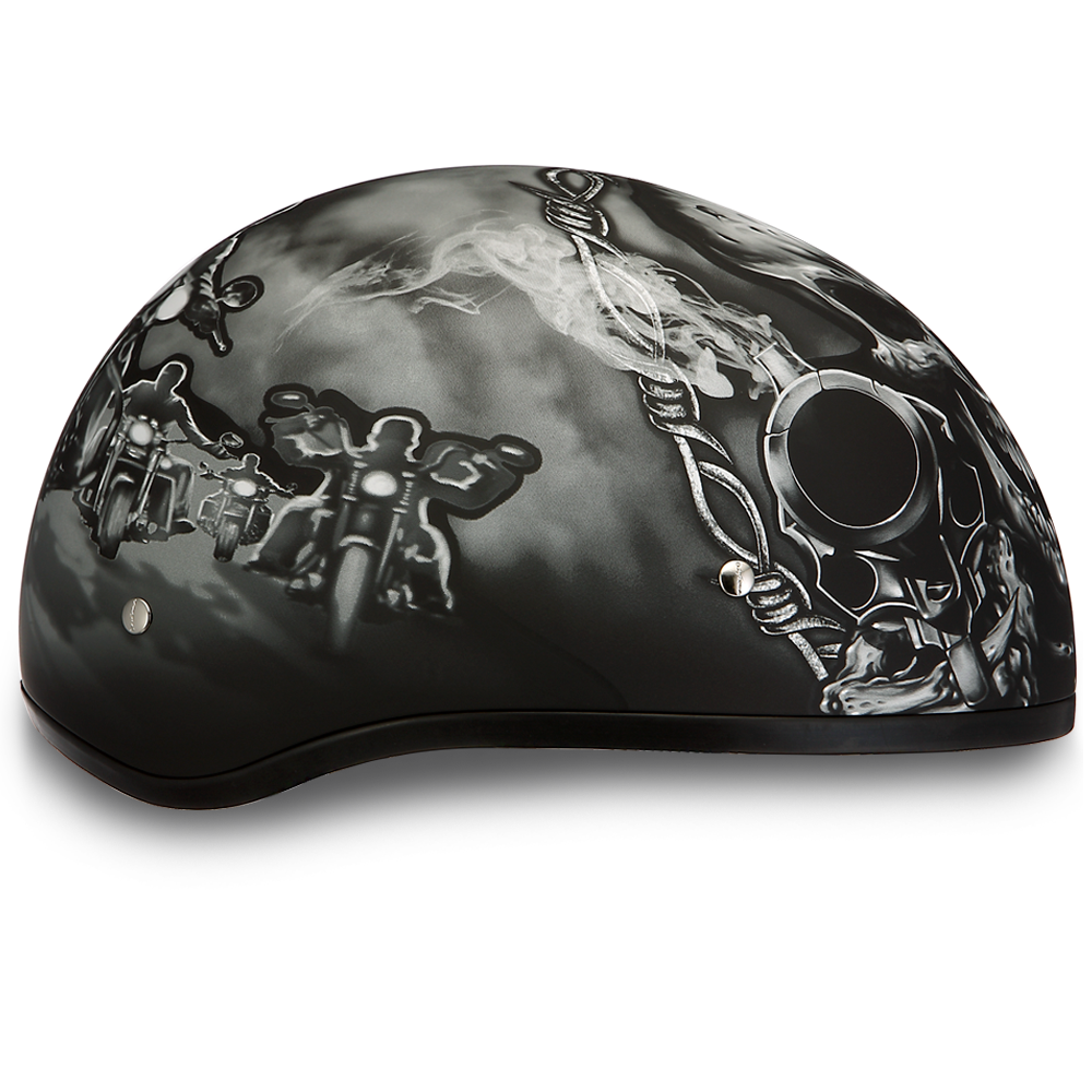Daytona Guns Skull Cap Half Motorcycle Helmet (2XS - 2XL)
