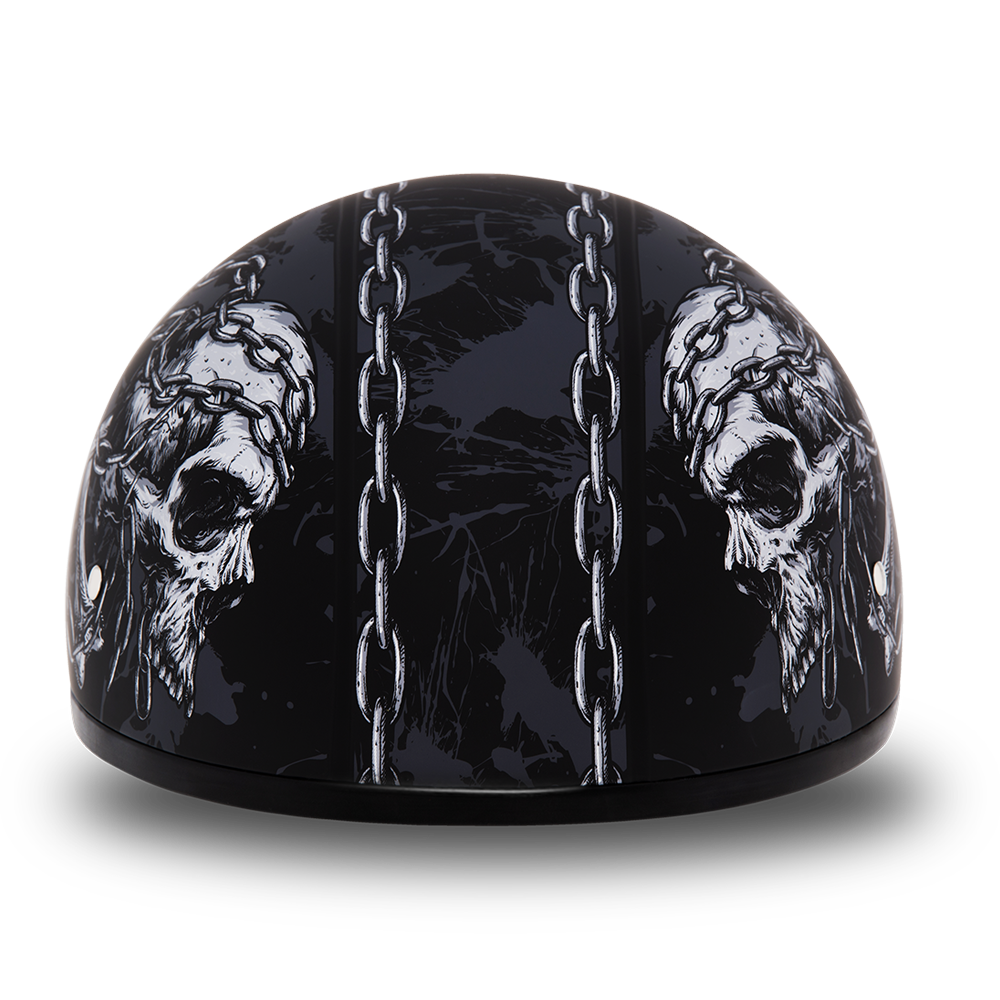 Daytona Skull Chains Skull Cap Half Motorcycle Helmet (2XS - 2XL)