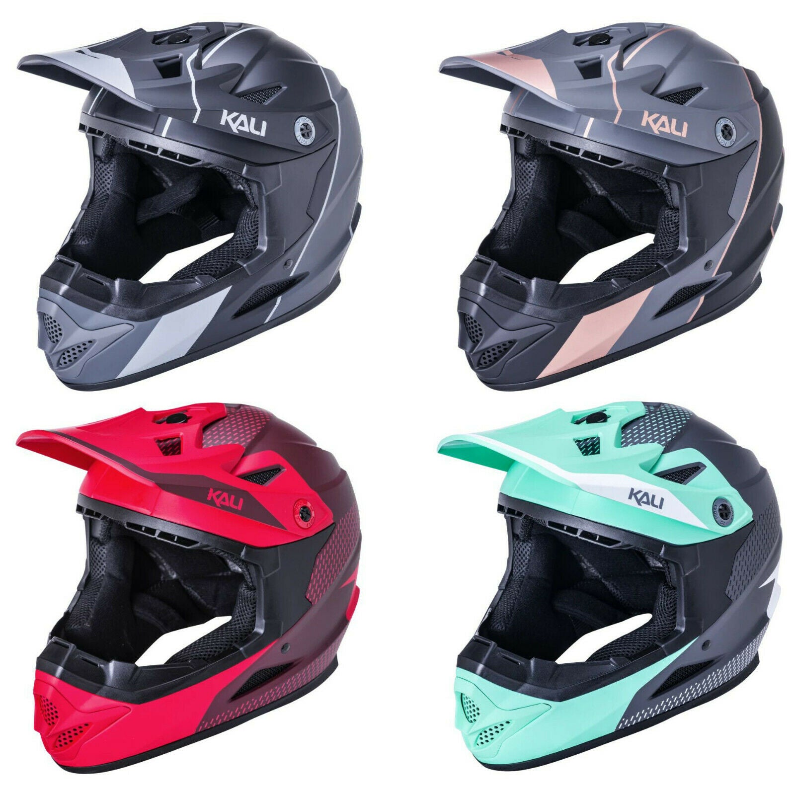 Kali Protectives Zoka Full Face Off Road Mountain Bike Helmet (YM – XL)