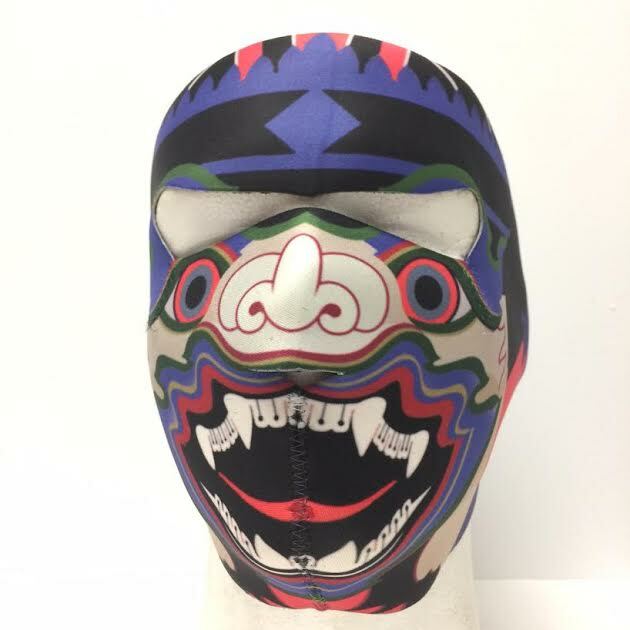 Hanuman Blue Indian God Protective Neoprene Full Face Ski Mask