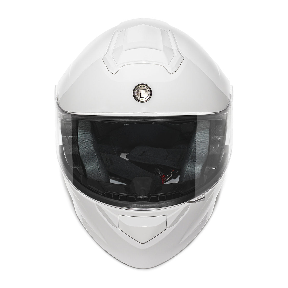 TORC T-28B Gloss White Full Face Modular Bluetooth Motorcycle Helmet