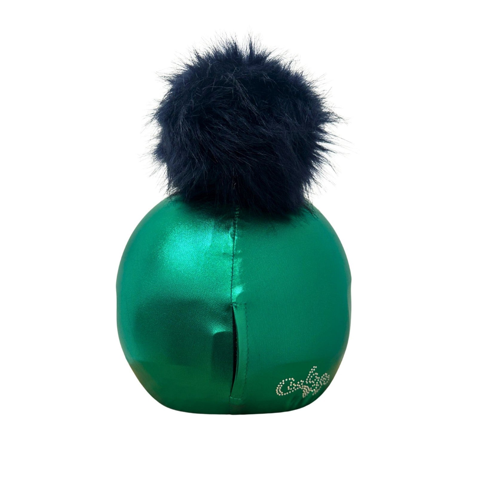 Coolcasc Green With Blue Pon Pon Helmet Cover