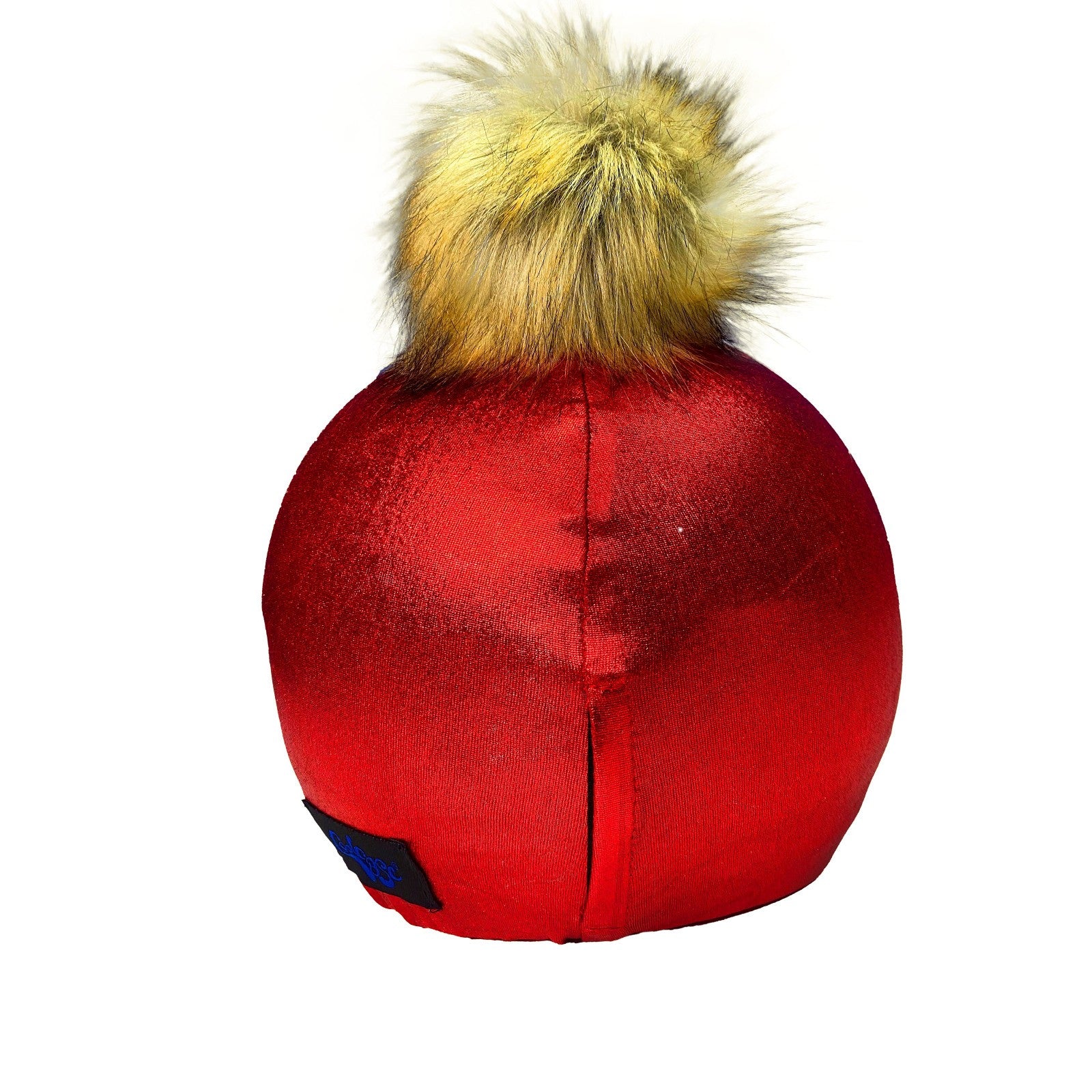 Coolcasc Red With Brown Pon Pon Helmet Cover