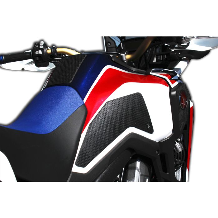 Techspec 62-2021-SS Snake Skin Tank Grips (Honda Africa Twin 2016-2019, Red/White/Blue Design)