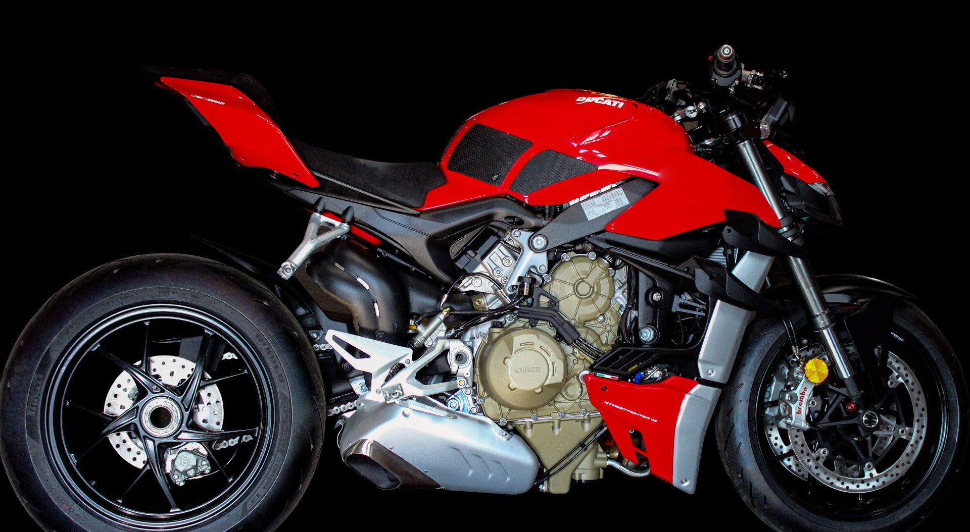 TechSpec 2020+ Ducati StreetFighter V4 Snake Skin Tank Grips