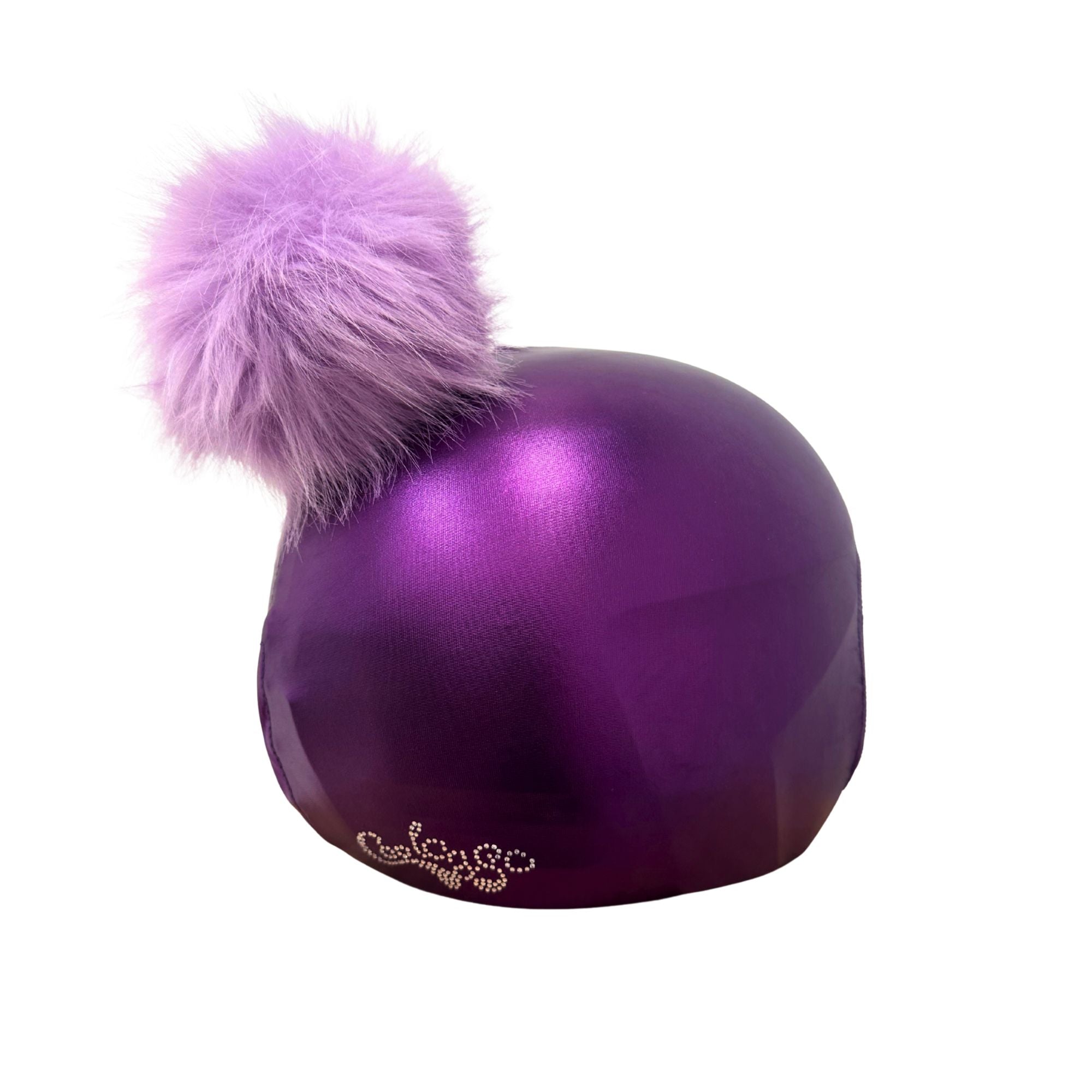 Coolcasc Purple With Purple Pon Pon Helmet Cover