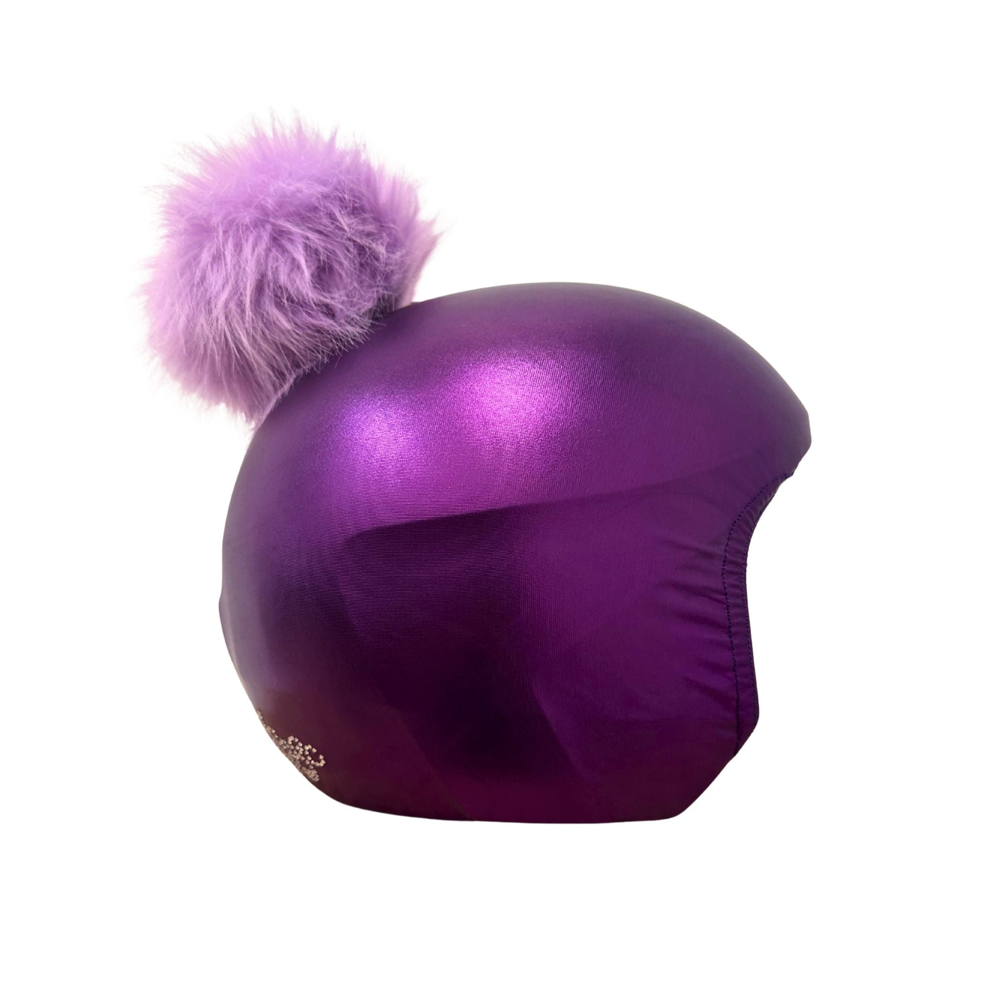 Coolcasc Purple With Purple Pon Pon Helmet Cover