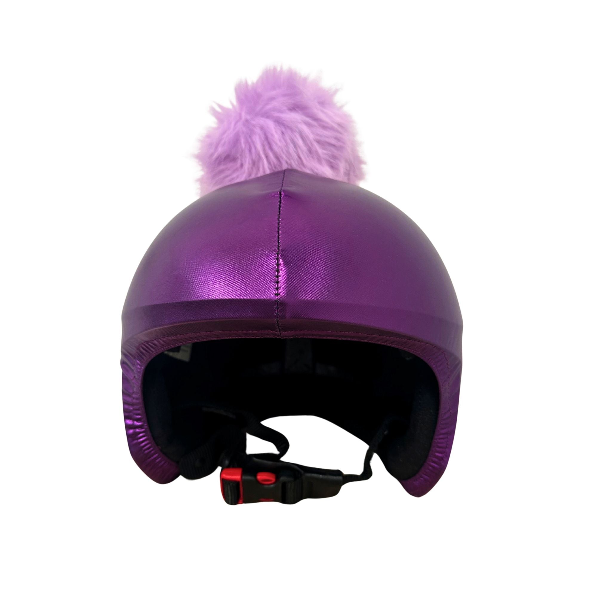 Coolcasc Purple With Purple Pon Pon Helmet Cover