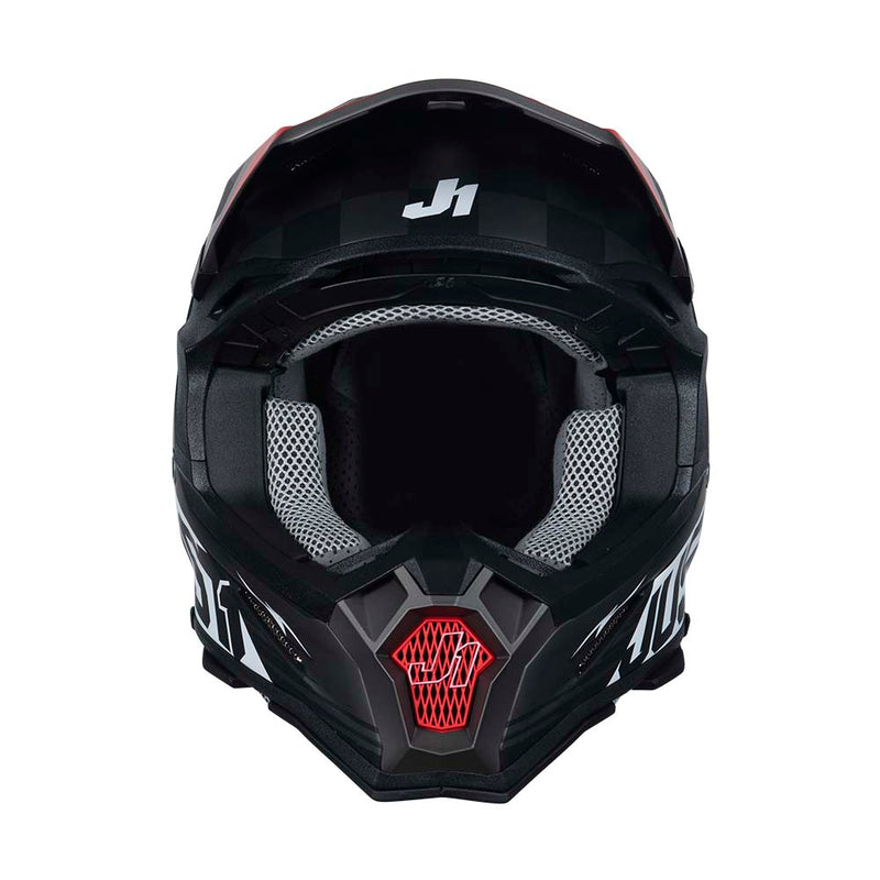 Just1 J22F Flagman Red Titanium Black Helmet