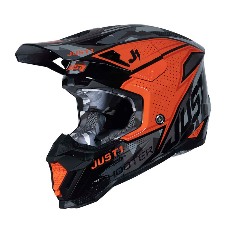Just1 J40 Gloss Black Shooter Camo Helmet (2 Colors)