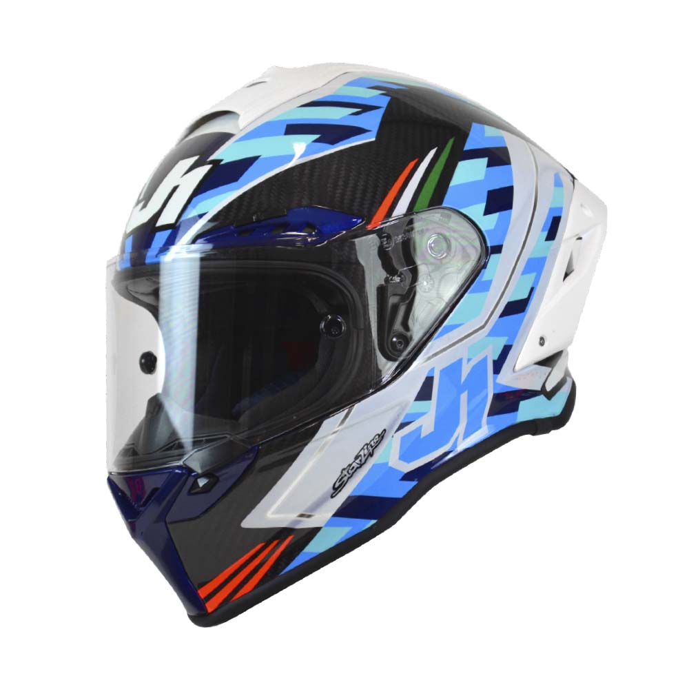 Just1 J-GPR White Blue Carbon De Rosa Replica Starline Helmet