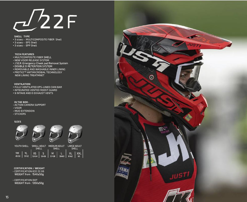 Just1 J22F Revolte Red / Blue / White Helmet