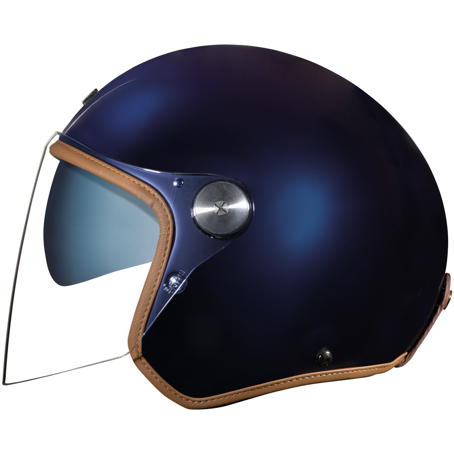 blue and gold motorcycle helmet Midnight Racer RHEON Smart Medical ID Audio / Comms Tech Shockwave Bluetooth Castle X Pabst Blue Ribbon