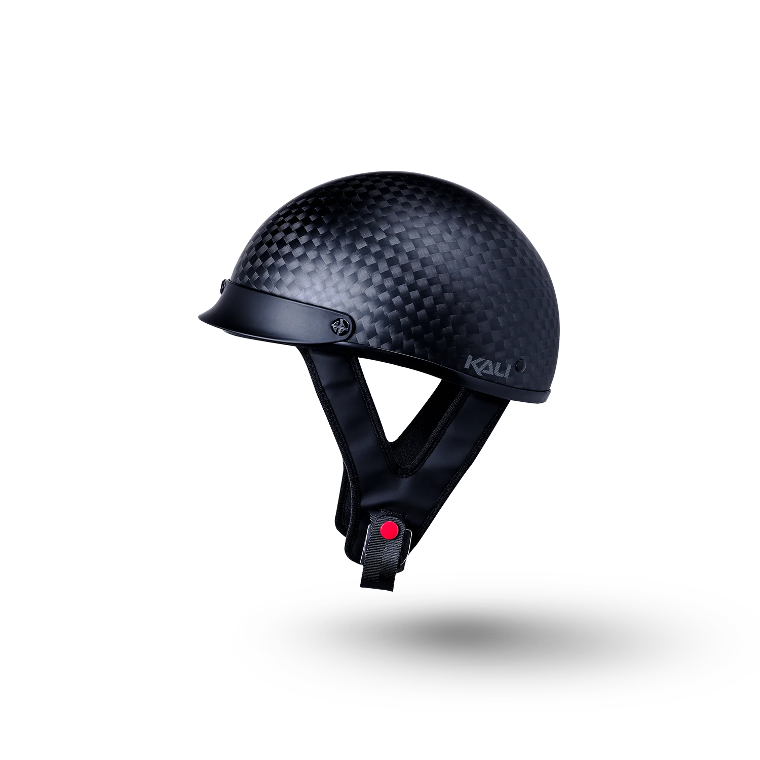 Kali Taz 2.0 Solid Matte Carbon Skull Cap Half Motorcycle Helmet