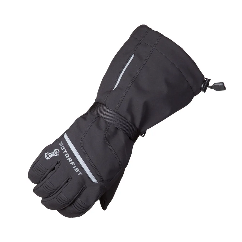 Motorfist Redline Black Snowmobile Gauntlet Gloves