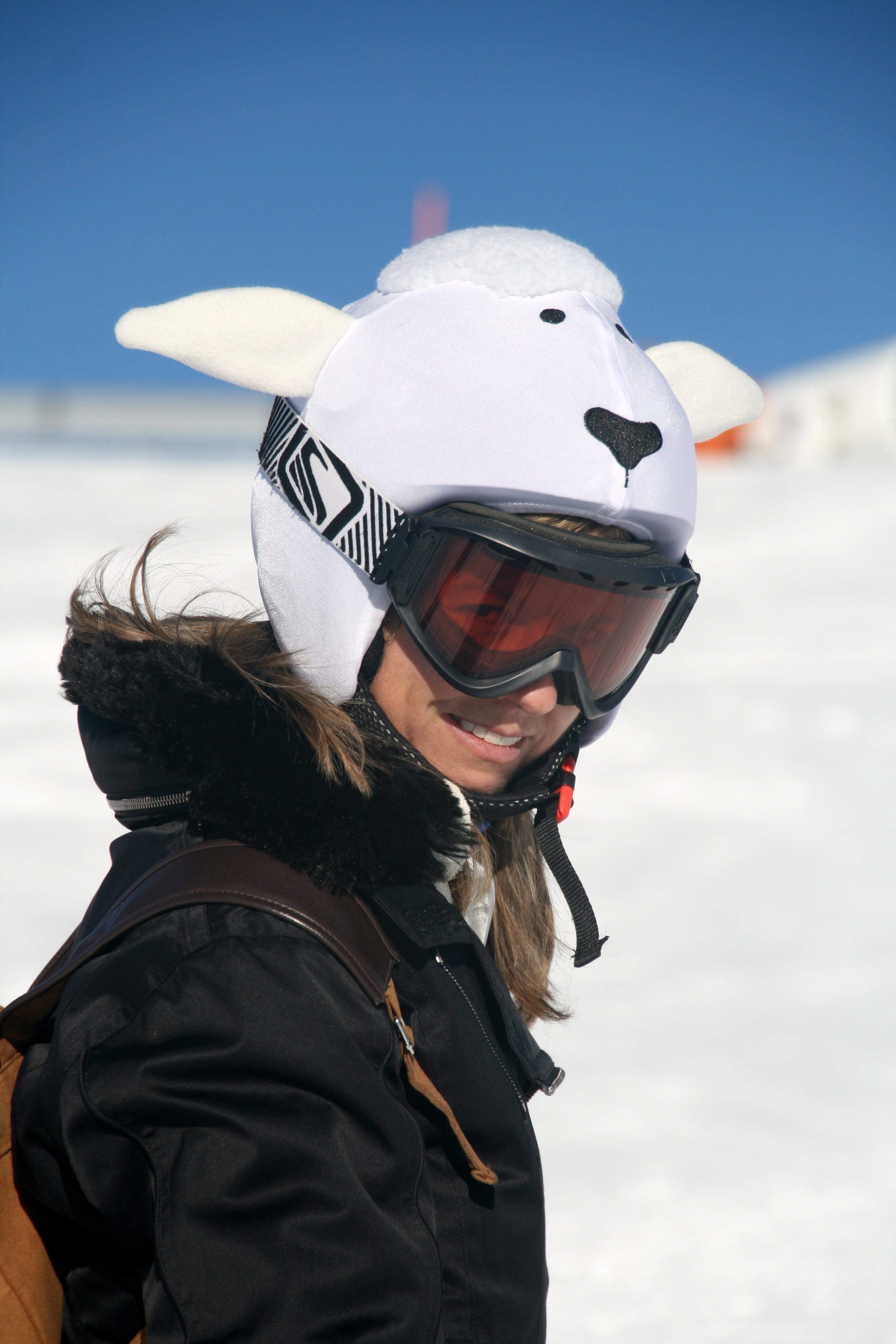 cool snowboard helmet decoration Coolcasc White Sheep Helmet Cover
