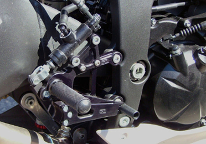 Woodcraft 2009-2012 Kawasaki Ninja ZX6 Rearset w/ Brake Pedal