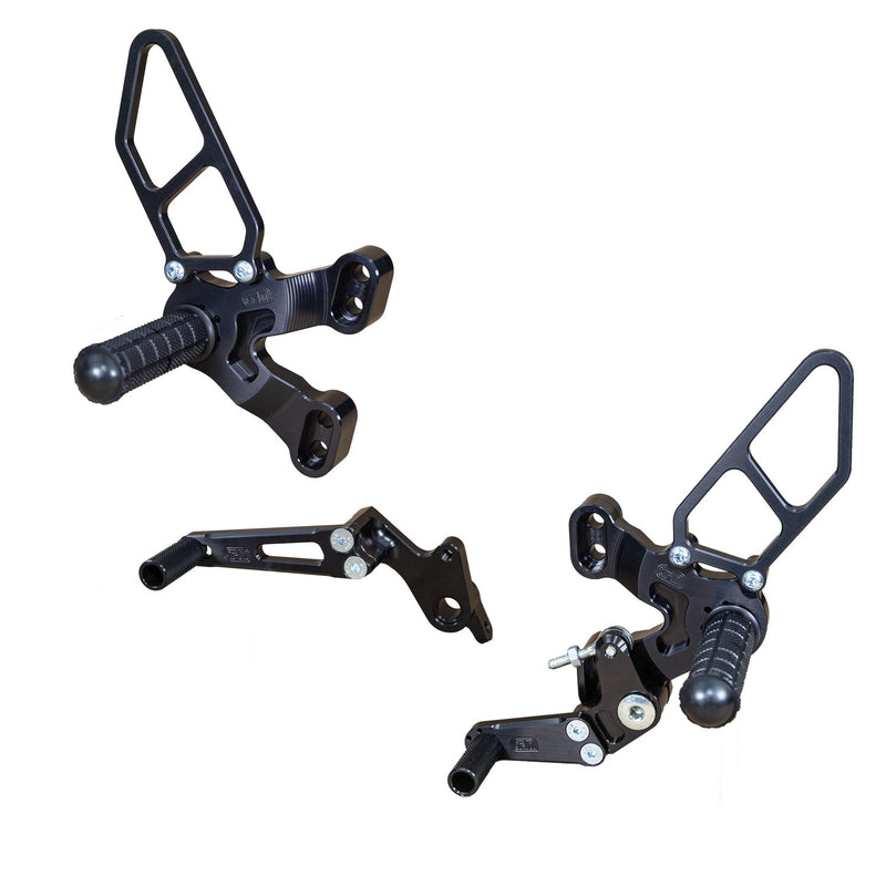 Woodcraft Ducati 1198SP 848 EVO GP Shift Complete Rearset Kit w/ Pedals (Factory QS)