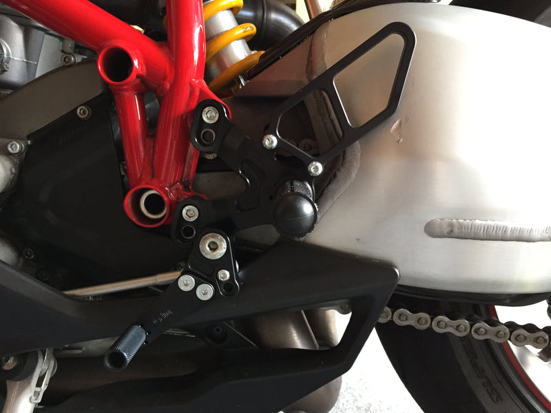 Woodcraft Ducati 1198SP 848 EVO GP Shift Rearset w/ Shift Pedal (Factory QS)