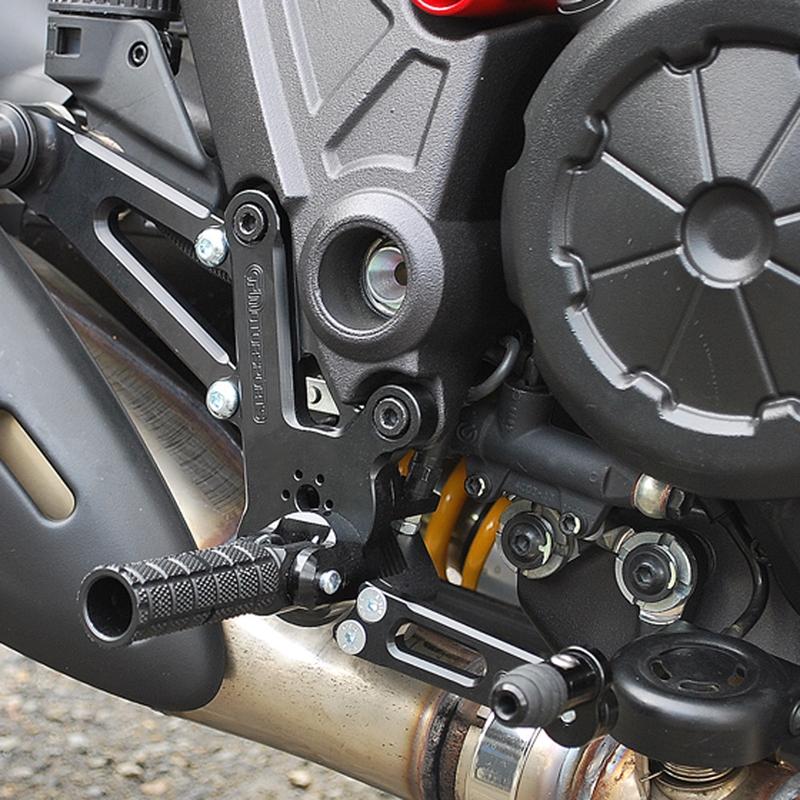 Woodcraft Ducati 1198 Diavel GP Shift Adjustable Complete Rearset w/ Pedals