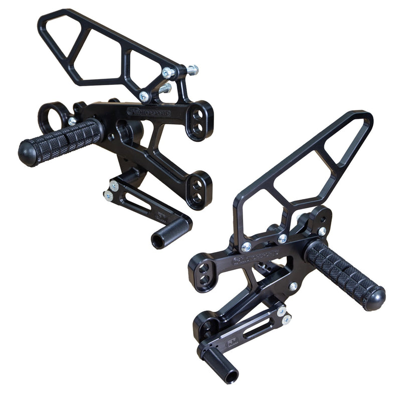Woodcraft BMW S1000RR HP4 STD Shift Complete Rearset Kit w/ Pedals
