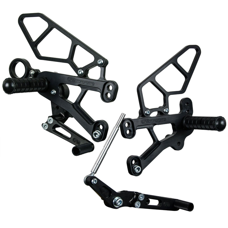 Woodcraft BMW S1000RR HP4 STD / GP Shift Complete Rearset Kit w/ Pedals (RACE ONLY)