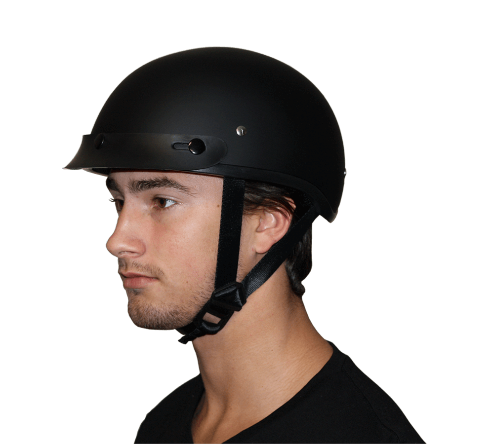 Daytona Black Cherry Skull Cap Half Motorcycle Helmet (2XS - 4XL)